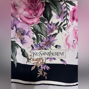 Authentic Yves Saint Laurent Floral Scarf